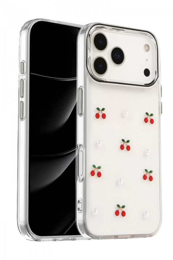 Apple iPhone 17 Pro Fiyonk Desenli Kapak - Desen 9