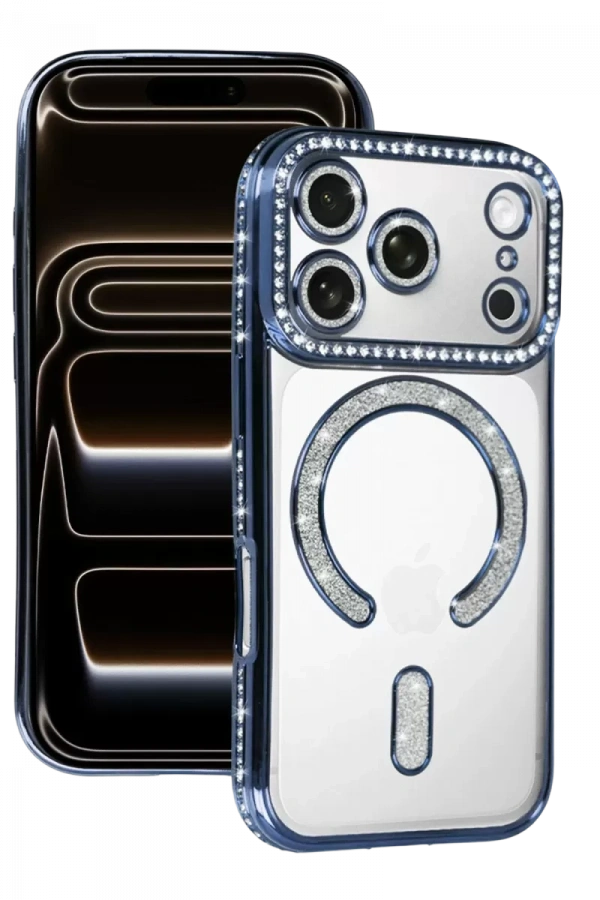 Apple iPhone 17 Pro Joke Simli Magneticsafe Kılıf - Mavi