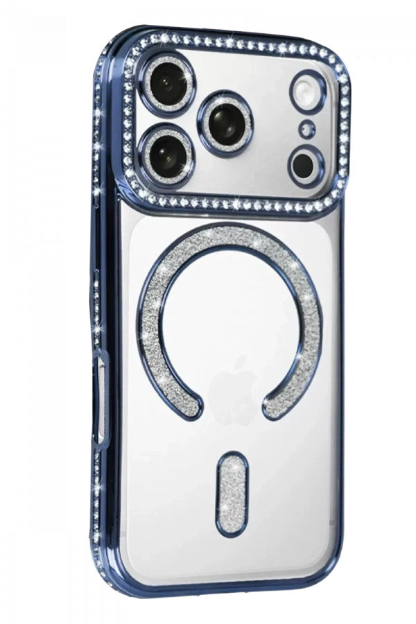 Apple iPhone 17 Pro Joke Simli Magneticsafe Kılıf - Mavi