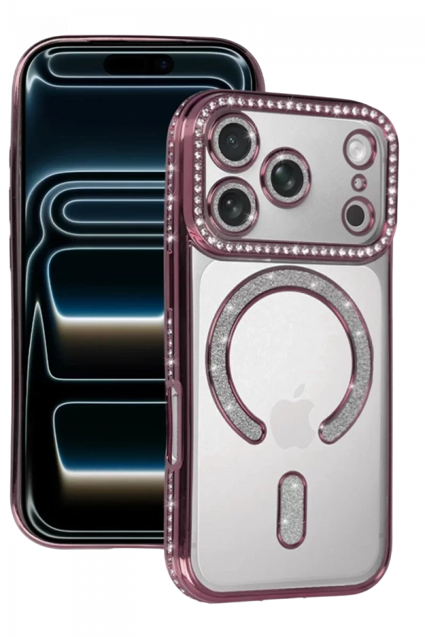 Apple iPhone 17 Pro Joke Simli Magneticsafe Kılıf - Pembe