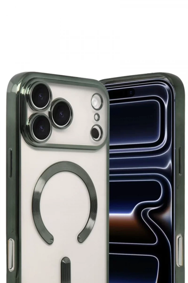 Apple iPhone 17 Pro Kross Magneticsafe Kapak - Koyu Yeşil