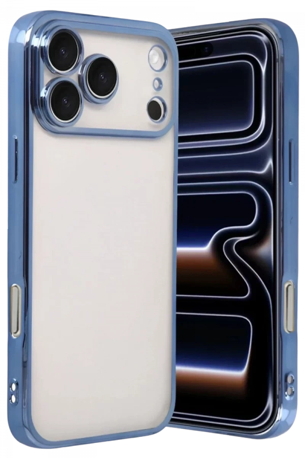 Apple iPhone 17 Pro Lensli Silikon - Açık Mavi