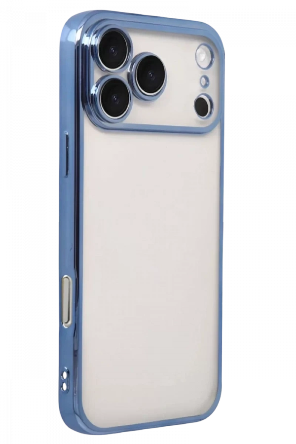 Apple iPhone 17 Pro Lensli Silikon - Açık Mavi