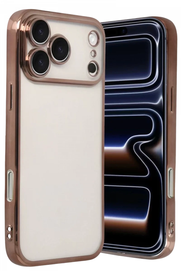 Apple iPhone 17 Pro Lensli Silikon - Çöl Titanyum