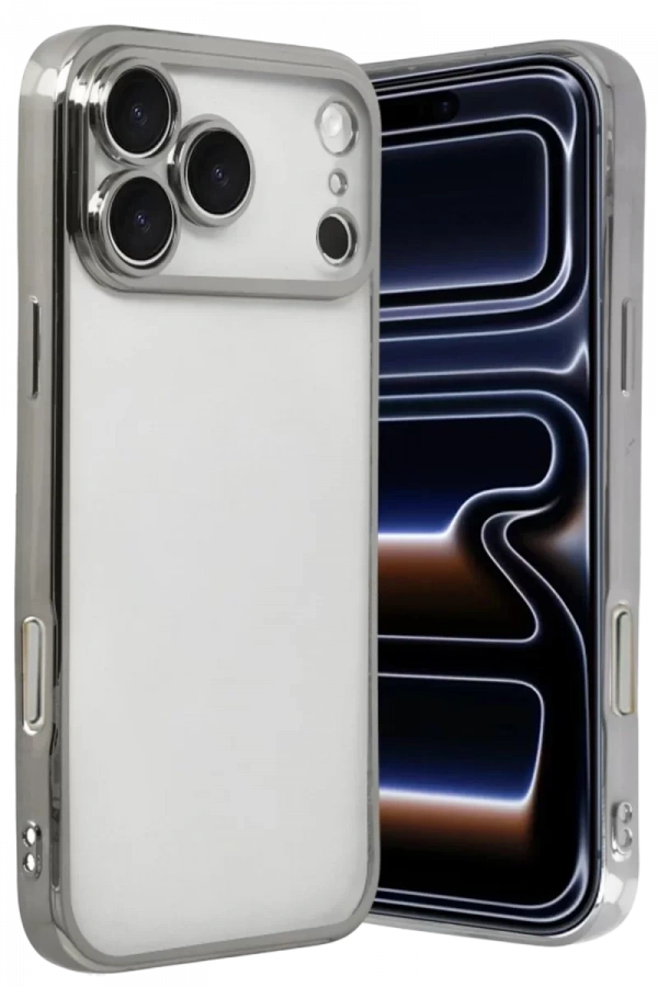 Apple iPhone 17 Pro Lensli Silikon - Gümüş