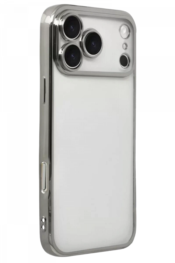 Apple iPhone 17 Pro Lensli Silikon - Gümüş
