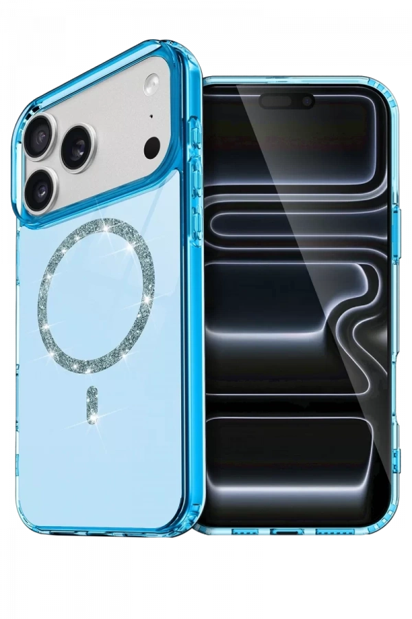 Apple iPhone 17 Pro Live Diamond Magsafe Kapak - Mavi