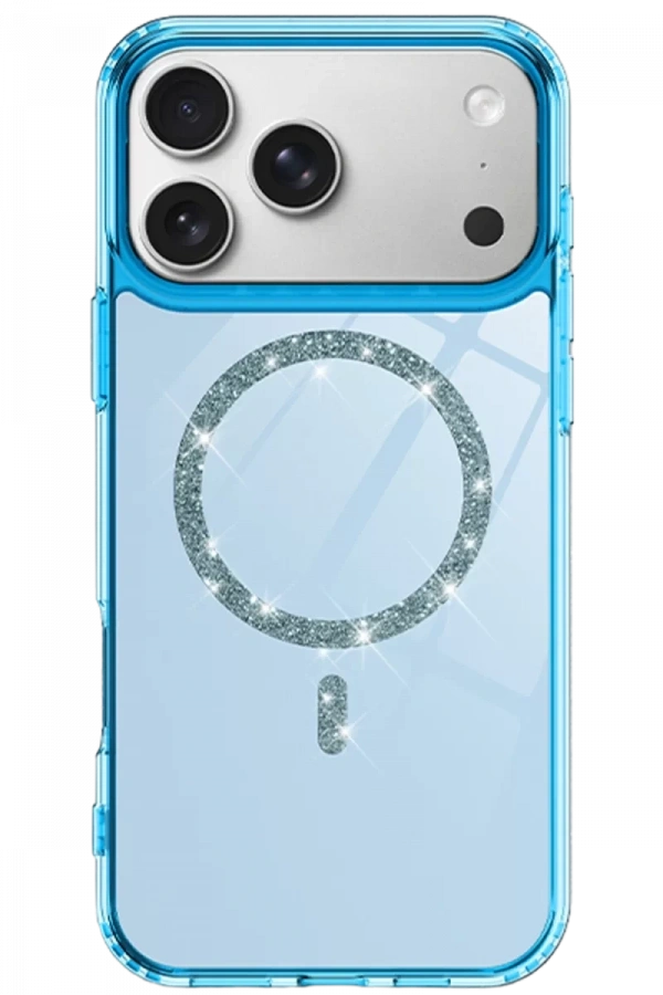 Apple iPhone 17 Pro Live Diamond Magsafe Kapak - Mavi