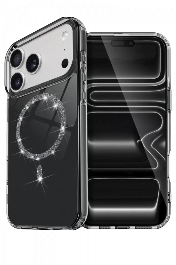 Apple iPhone 17 Pro Live Diamond Magsafe Kapak - Siyah
