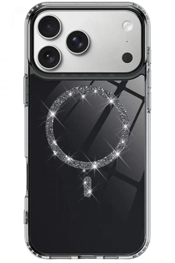 Apple iPhone 17 Pro Live Diamond Magsafe Kapak - Siyah