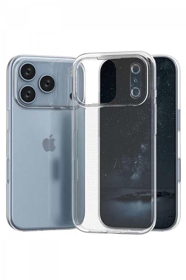 Apple iPhone 17 Pro Lüx Şeffaf Silikon - Şeffaf