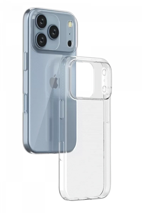 Apple iPhone 17 Pro Lüx Şeffaf Silikon - Şeffaf
