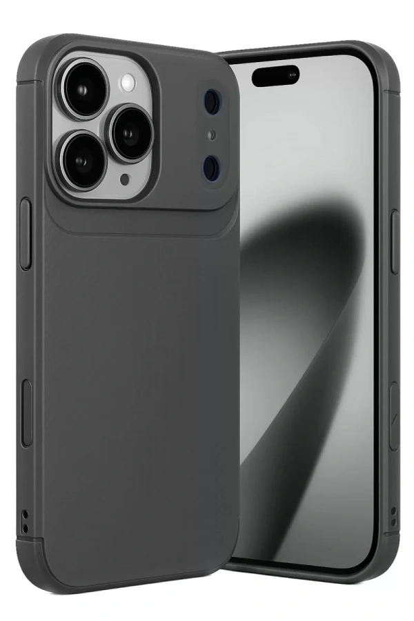 Apple iPhone 17 Pro Max Auto Focus Karbon Kapak - Gri