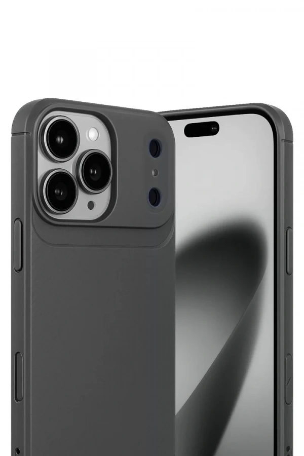 Apple iPhone 17 Pro Max Auto Focus Karbon Kapak - Gri