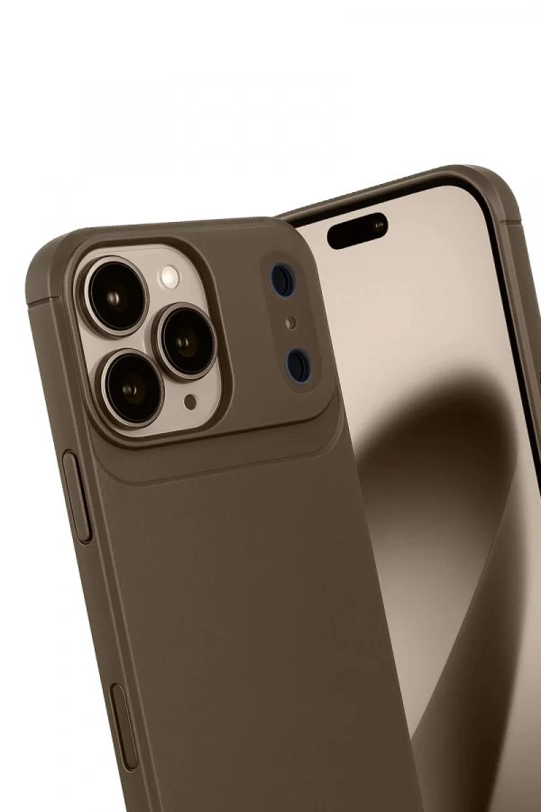 Apple iPhone 17 Pro Max Auto Focus Karbon Kapak - Kahverengi