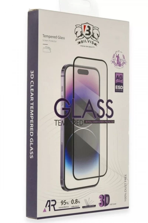 Apple iPhone 17 Pro Max Bilvis 3D Cam Ekran Koruyucu - Siyah