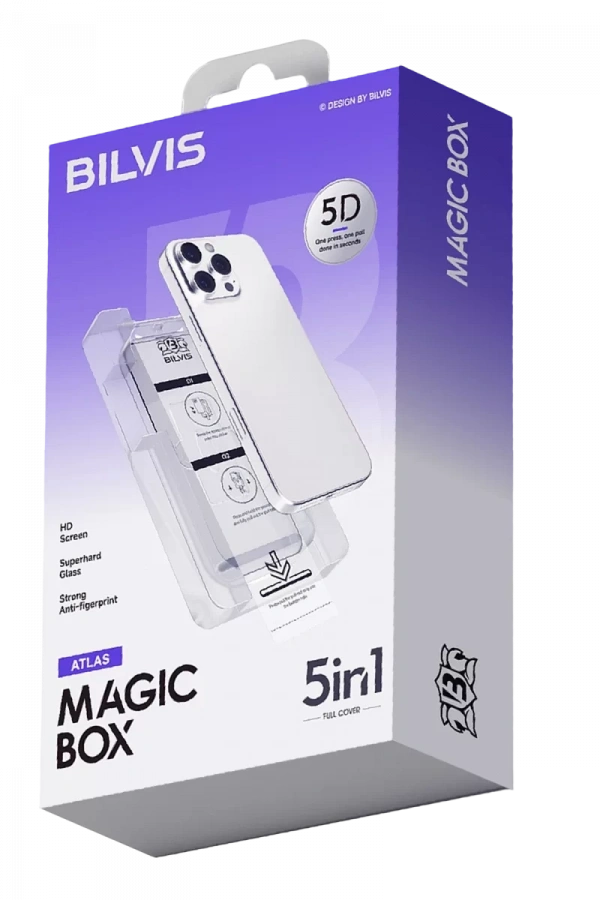 Apple iPhone 17 Pro Max Bilvis 5in1 3D Magic Cam Ekran Koruyucu - Siyah