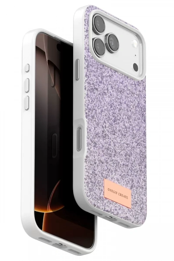 Apple iPhone 17 Pro Max Bright Simli Kapak - Lila