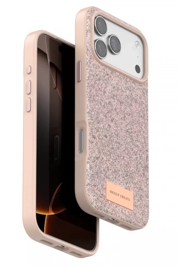 Apple iPhone 17 Pro Max Bright Simli Kapak - Pembe