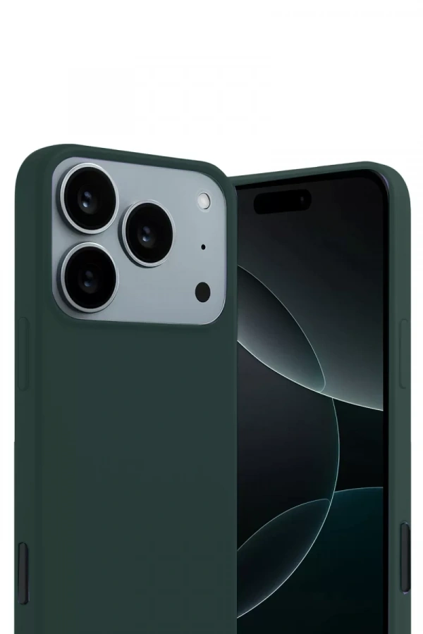 Apple iPhone 17 Pro Max First Silikon - Koyu Yeşil