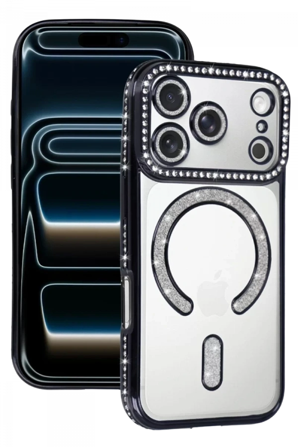 Apple iPhone 17 Pro Max Joke Simli Magneticsafe Kılıf - Siyah