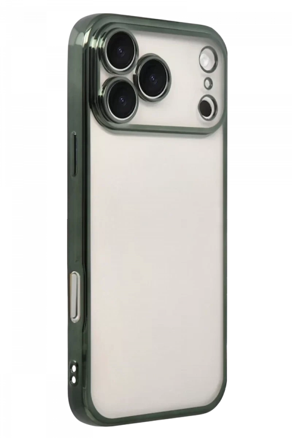 Apple iPhone 17 Pro Max Lensli Silikon - Yeşil