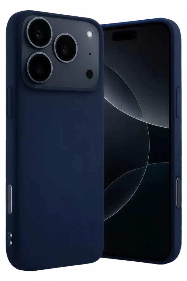 Apple iPhone 17 Pro Max Nano içi Kadife Silikon - Lacivert