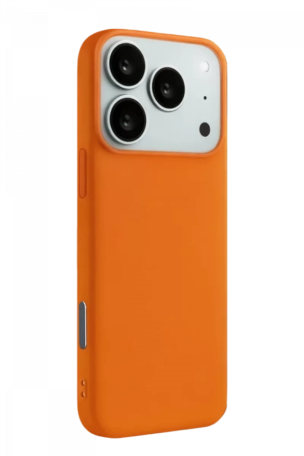 Apple iPhone 17 Pro Max Nano içi Kadife Silikon - Turuncu