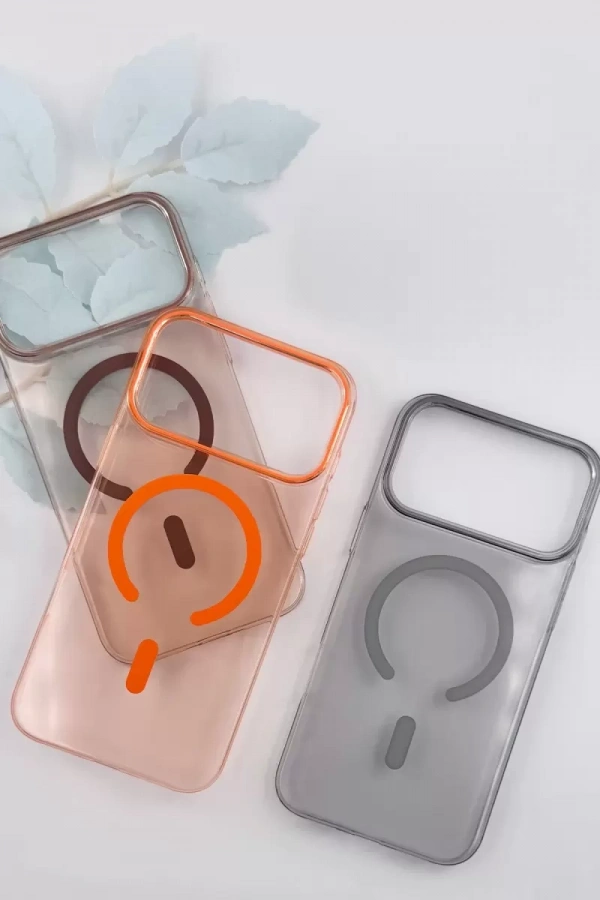 Apple iPhone 17 Pro Max PC Blank Magsafe Kapak - Turuncu