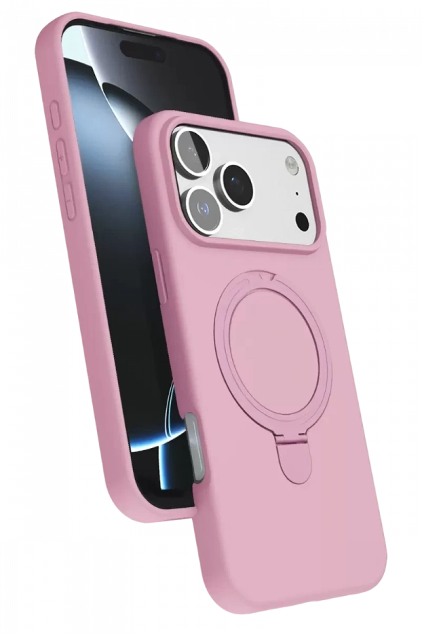 Apple iPhone 17 Pro Max Regal Magsafe Standlı Kapak - Açık Pembe