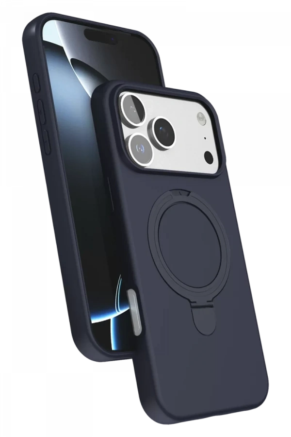 Apple iPhone 17 Pro Max Regal Magsafe Standlı Kapak - Lacivert