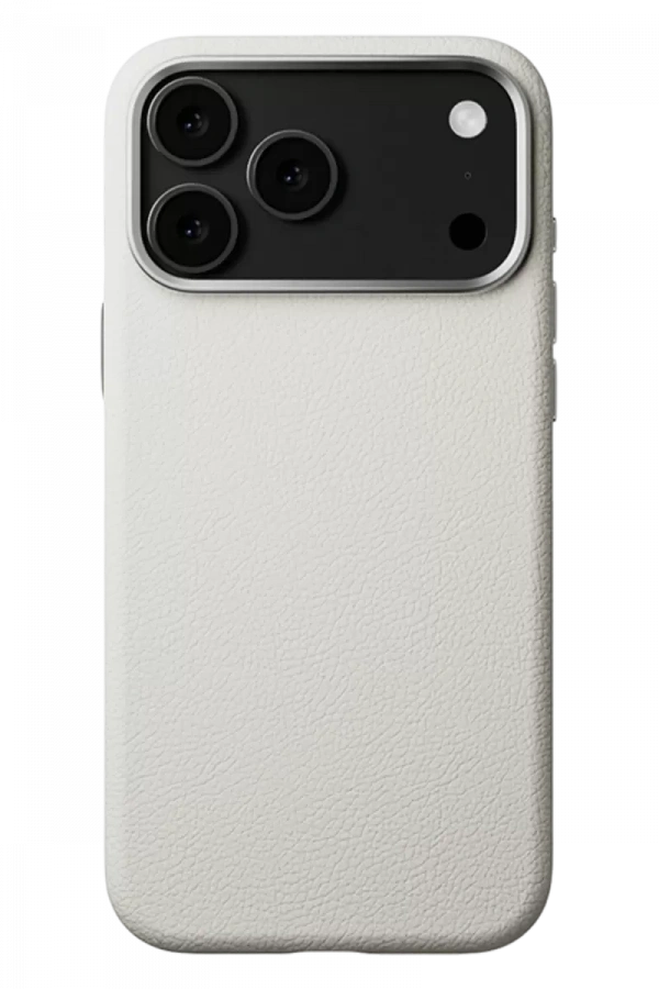 Apple iPhone 17 Pro Max Wonder Deri Magsafe Kapak - Beyaz