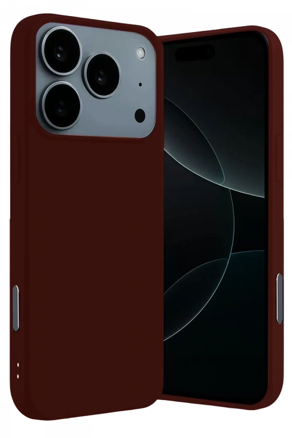 Apple iPhone 17 Pro Nano içi Kadife Silikon - Bordo