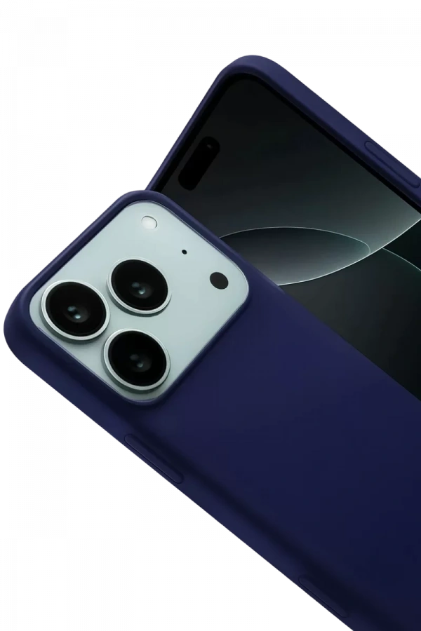 Apple iPhone 17 Pro Nano içi Kadife Silikon - Lacivert