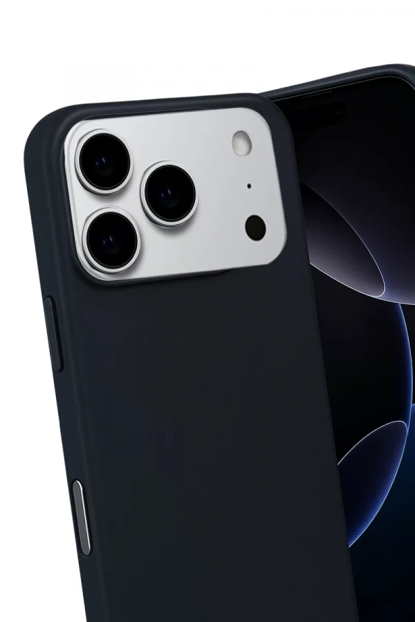 Apple iPhone 17 Pro Nano içi Kadife Silikon - Siyah
