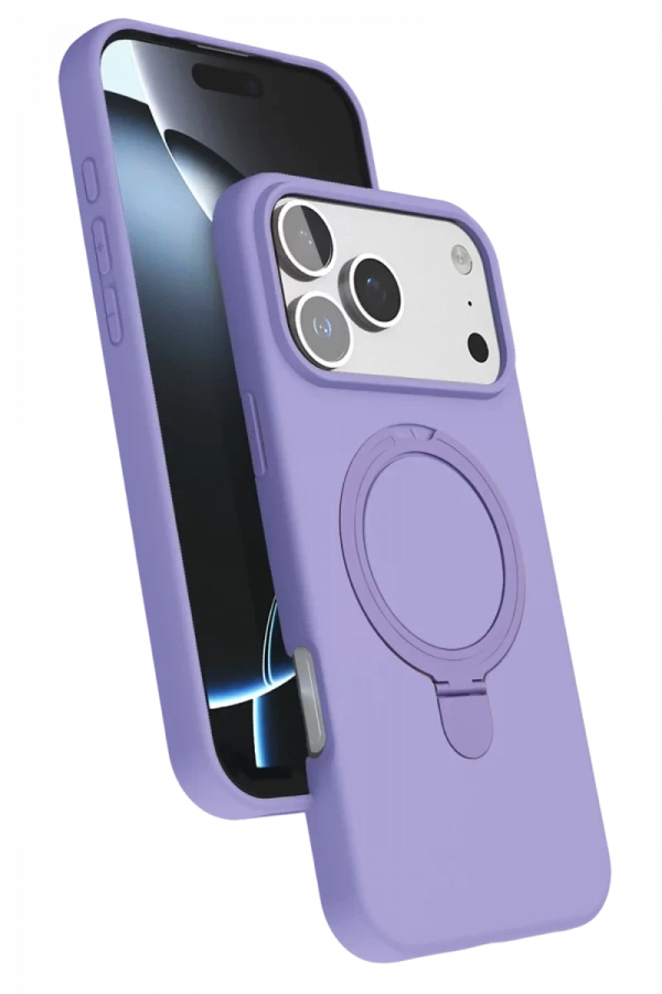Apple iPhone 17 Pro Regal Magsafe Standlı Kapak - Lila