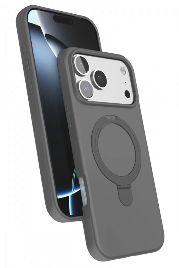 Apple iPhone 17 Pro Regal Magsafe Standlı Kapak - Titan Gri