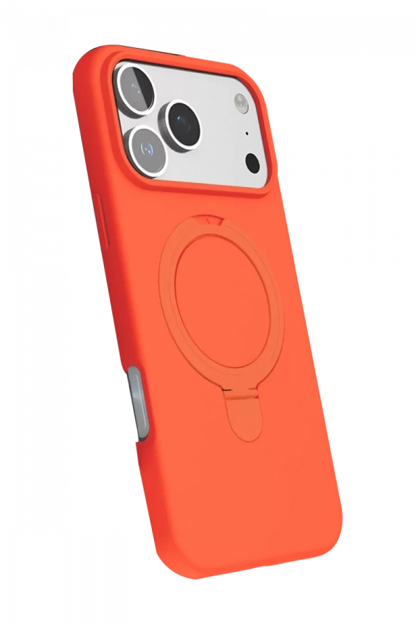 Apple iPhone 17 Pro Regal Magsafe Standlı Kapak - Turuncu