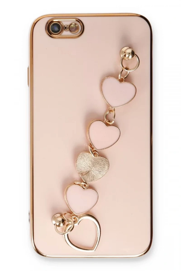 Apple iPhone 6 Kılıf Esila Silikon - Pudra