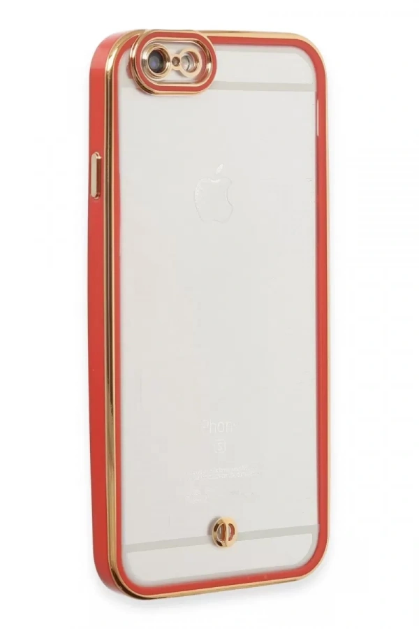 Apple iPhone 6 Kılıf Liva Lens Silikon - Kırmızı