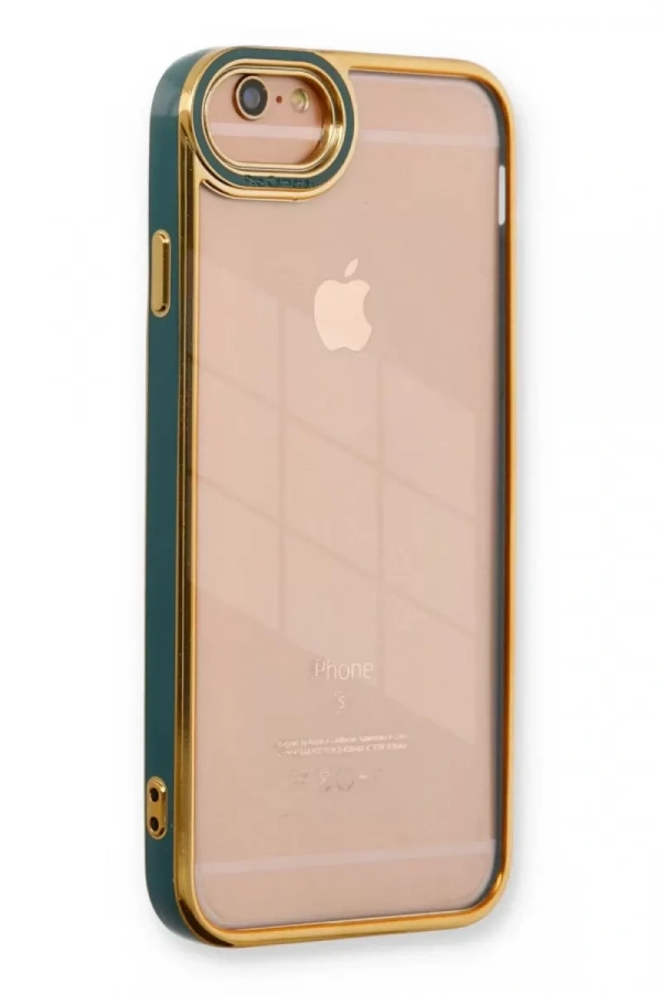 Apple iPhone 6 Kılıf Liva Lens Silikon - Yeşil