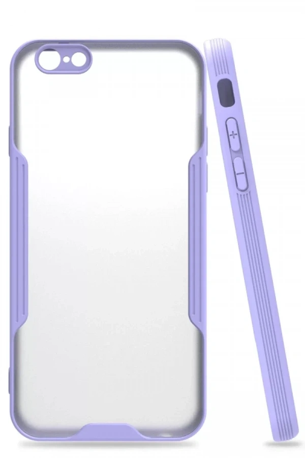 Apple iPhone 6 Kılıf Platin Silikon - Lila