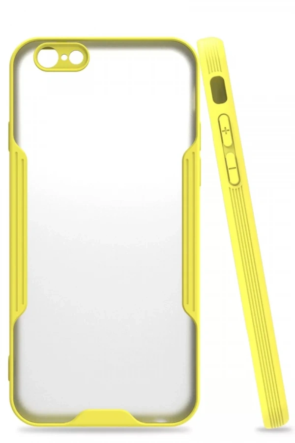 Apple iPhone 6 Kılıf Platin Silikon - Sarı