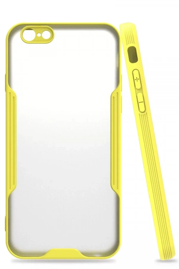 Apple iPhone 6 Kılıf Platin Silikon - Sarı