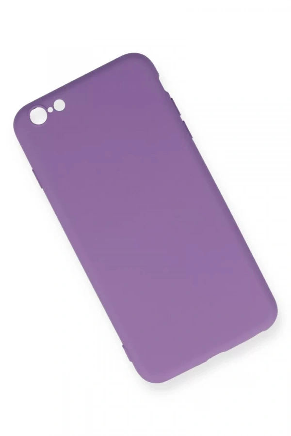 Apple iPhone 6 Plus Kılıf Nano içi Kadife Silikon - Mor