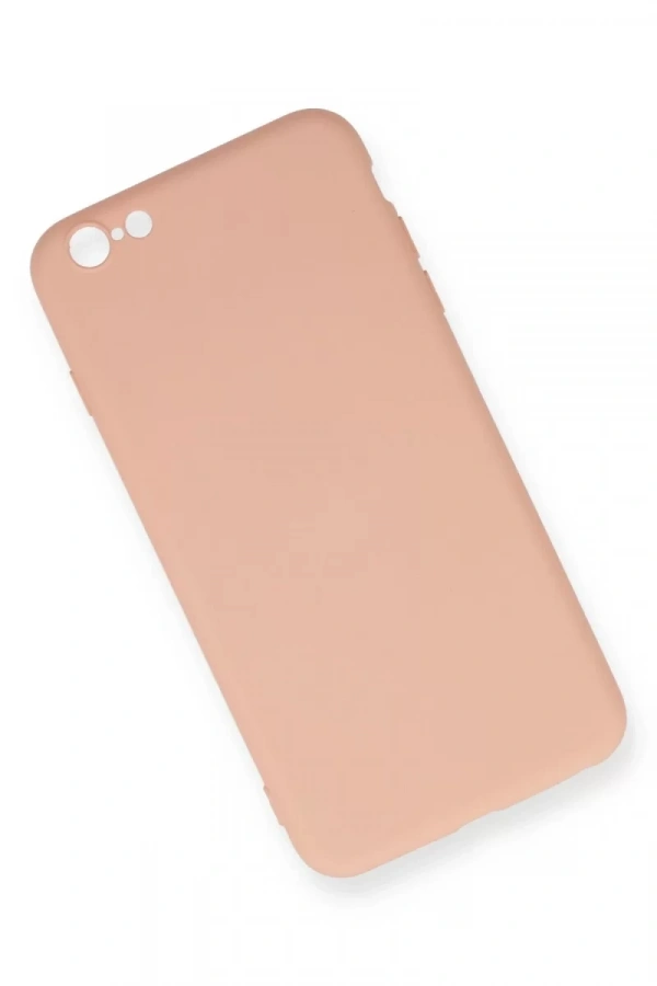 Apple iPhone 6 Plus Kılıf Nano içi Kadife Silikon - Pudra