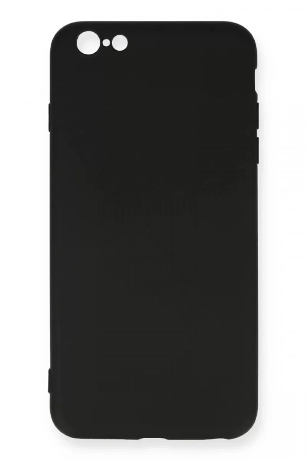 Apple iPhone 6 Plus Kılıf Nano içi Kadife Silikon - Siyah