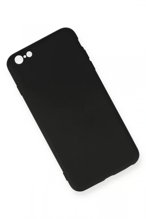 Apple iPhone 6 Plus Kılıf Nano içi Kadife Silikon - Siyah