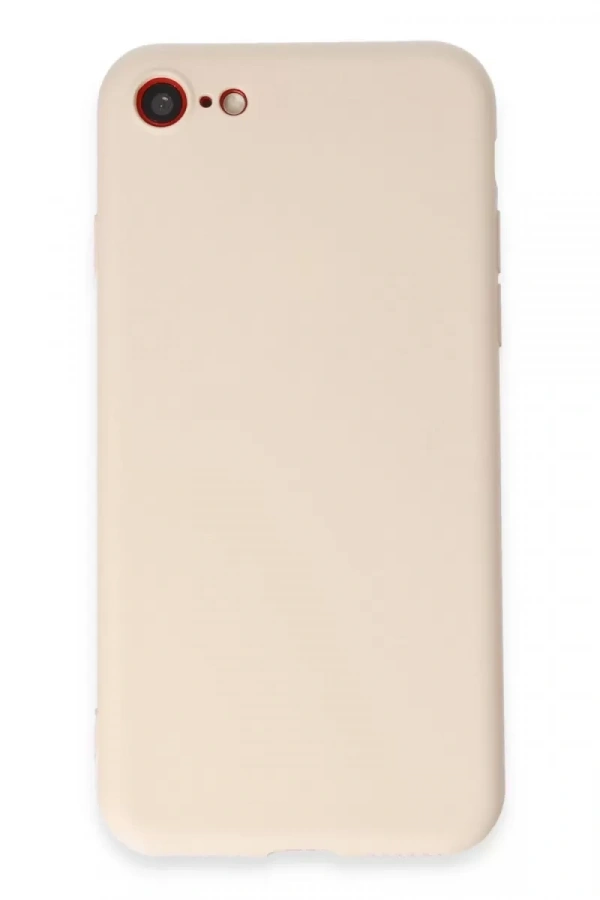 Apple iPhone 7 Kılıf First Silikon - Krem