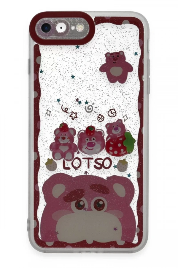 Apple iPhone 7 Kılıf Sweet Desenli Silikon Kapak - Pembe